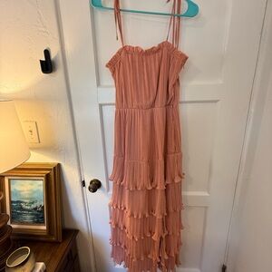 Lulu's Pink Ruffled Tiered Sundress